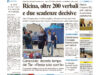 La prima pagina dell’edizione in edicola oggi