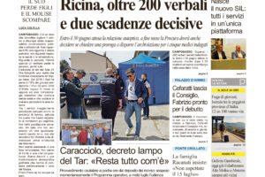 La prima pagina dell’edizione in edicola oggi