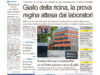 La prima pagina dell’edizione in edicola oggi