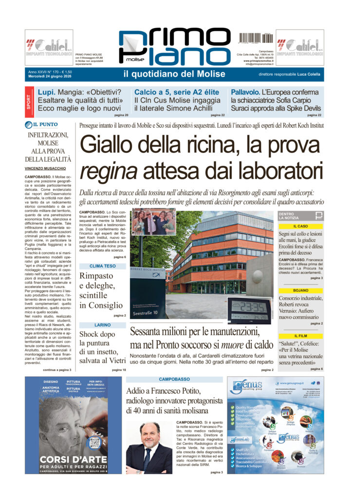 L’edizione completa di Primo Piano Molise del 24 giugno