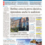 La prima pagina dell’edizione in edicola oggi
