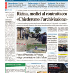 La prima pagina dell’edizione in edicola oggi