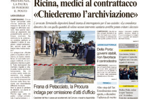 La prima pagina dell’edizione in edicola oggi