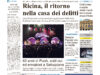 La prima pagina dell’edizione in edicola oggi