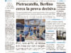 La prima pagina dell’edizione in edicola oggi