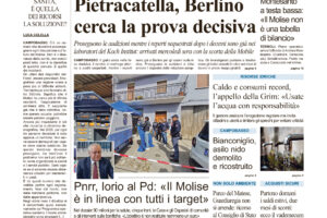 La prima pagina dell’edizione in edicola oggi