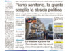La prima pagina dell’edizione in edicola oggi