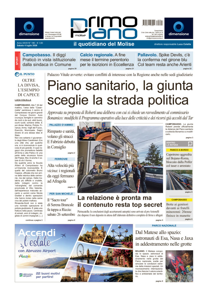 L’edizione completa di Primo Piano Molise del 4 luglio