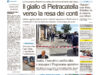 La prima pagina dell’edizione in edicola oggi