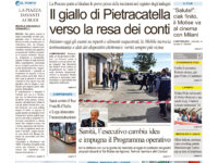 La prima pagina dell’edizione in edicola oggi