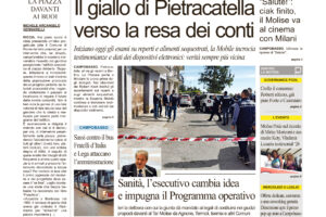 La prima pagina dell’edizione in edicola oggi