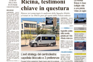 La prima pagina dell’edizione in edicola oggi
