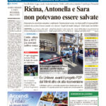 La prima pagina dell’edizione in edicola oggi