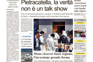 La prima pagina dell’edizione in edicola oggi