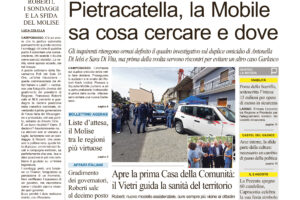 La prima pagina dell’edizione in edicola oggi