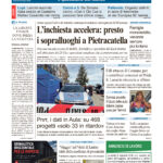 La prima pagina dell’edizione in edicola oggi