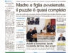 La prima pagina dell’edizione in edicola oggi