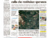 La prima pagina dell’edizione in edicola oggi