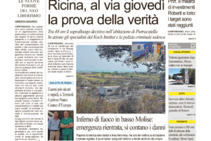 La prima pagina dell’edizione in edicola oggi