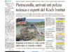 La prima pagina dell’edizione in edicola oggi
