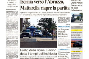 La prima pagina dell’edizione in edicola oggi