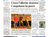 La prima pagina dell’edizione in edicola oggi