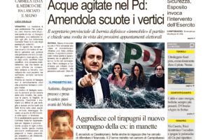 La prima pagina dell’edizione in edicola oggi