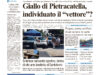 La prima pagina dell’edizione in edicola oggi