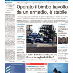 La prima pagina dell’edizione in edicola oggi