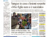 La prima pagina dell’edizione in edicola oggi