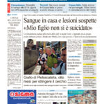 La prima pagina dell’edizione in edicola oggi