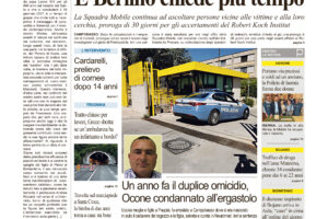 La prima pagina dell’edizione in edicola oggi