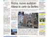 La prima pagina dell’edizione in edicola oggi