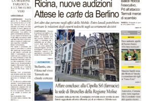La prima pagina dell’edizione in edicola oggi