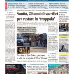 La prima pagina dell’edizione in edicola oggi