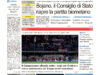 La prima pagina dell’edizione in edicola oggi
