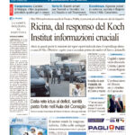 La prima pagina dell’edizione in edicola oggi
