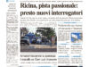 La prima pagina dell’edizione in edicola oggi