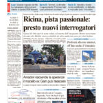 La prima pagina dell’edizione in edicola oggi