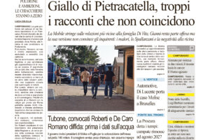 La prima pagina dell’edizione in edicola oggi