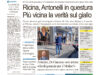 La prima pagina dell’edizione in edicola oggi