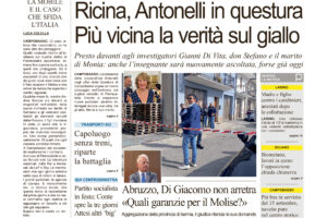 La prima pagina dell’edizione in edicola oggi