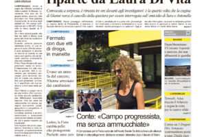 La prima pagina dell’edizione in edicola oggi