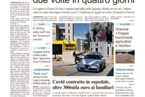 La prima pagina dell’edizione in edicola oggi