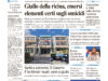 La prima pagina dell’edizione in edicola oggi