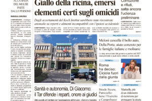 La prima pagina dell’edizione in edicola oggi