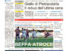 La prima pagina dell’edizione in edicola oggi