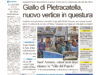 La prima pagina dell’edizione in edicola oggi
