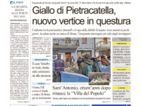 La prima pagina dell’edizione in edicola oggi