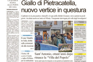 La prima pagina dell’edizione in edicola oggi